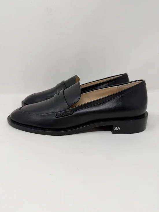 New Stuart Weitzman Emi Penny Loafer Black Leather Sz 8 - Picture 6 of 14